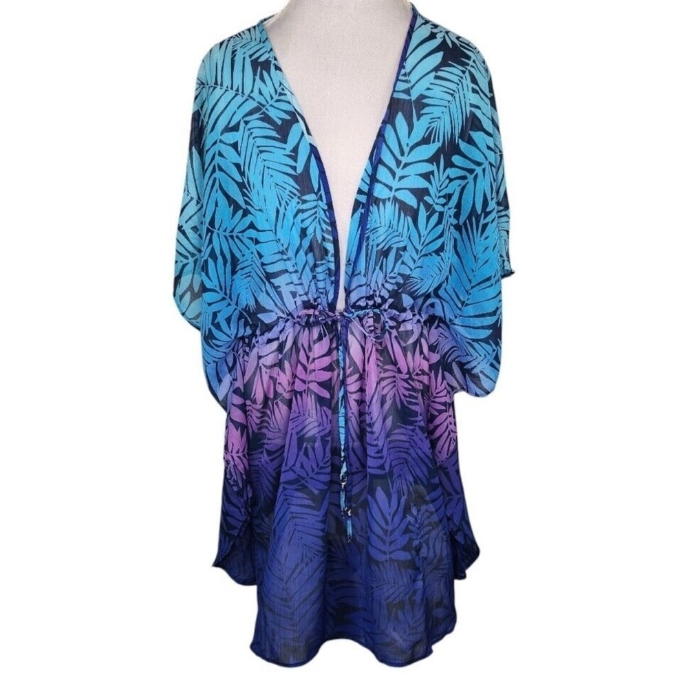 BLUE RODBEATTIE WOMENS COVERUP SZ SMALL PURPLE and BLUE